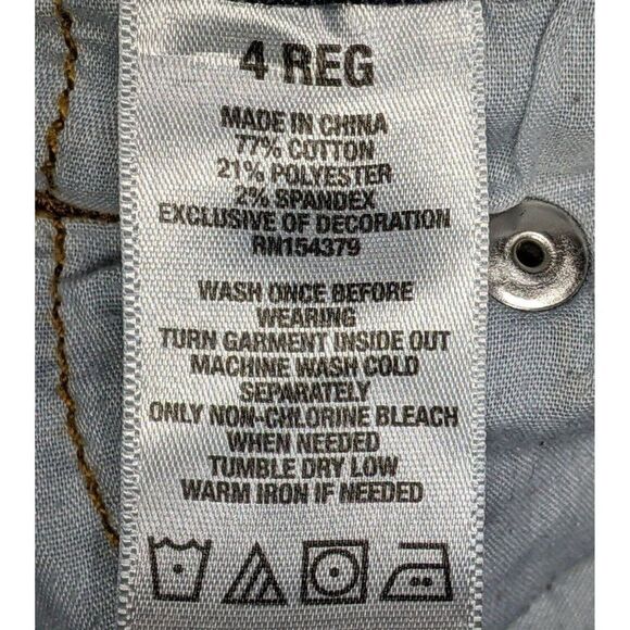 (3/$35) Aeropostale Size 4 Regular Distressed Skinny Denim Blue Jean Jeggings - Picture 6 of 11